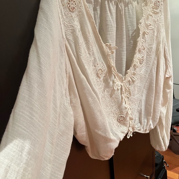 Brand: Free people Size: XS Style: Free people open shirt with fringe - Picture 2 of 5